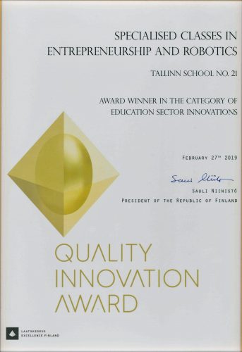 05 Hariduse valdkonna innovatsiooniauhind 2019